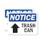 Signmission Trash Can (Up Arrow), 10 in W x Rectangle, Plastic OS-2PACK-NS-P-710-L-18725 - alternate 1